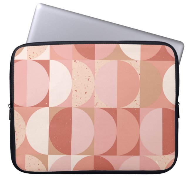 Mid-Century Circles: Modern Geometric Mönster. Laptop Fodral (Framsidan)