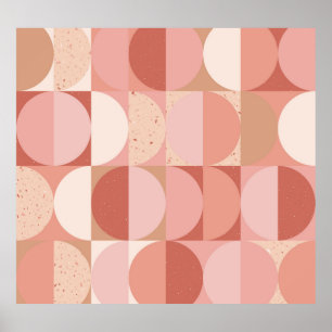 Mid-Century Circles: Modern Geometric Mönster. Poster