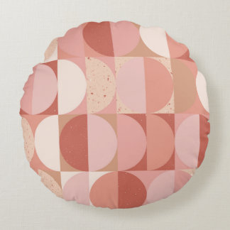 Mid-Century Circles: Modern Geometric Mönster. Rund Kudde