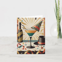 Mid-Century Cocktail-timmar - Nyårsafton Kort
