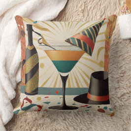 Mid-Century Cocktail-timmar - Nyårsafton Kudde