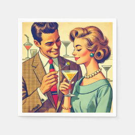 Mid Century Cocktailparty Par - Frestelse Pappersservett