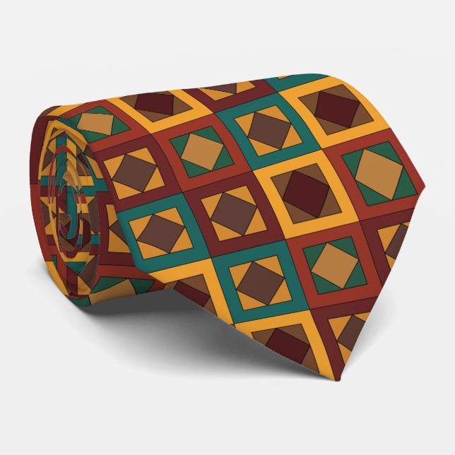 Mid Century Diamond Square geometriskt mönster Slips (Rullad)