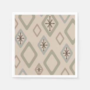 Mid Century Diamonds Soft Neutralts Pappersservett
