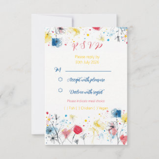 Mid century doodle - RSVP-kort OSA Kort
