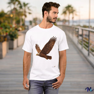 Mid Century Eagle Retro Vintage Flygande Fågel K T Shirt