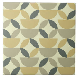 Mid Century Earth tone half Circles and shapes Kakelplatta