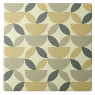 Mid Century Earth tone half Circles and  shapes  Kakelplatta