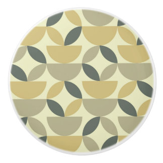 Mid Century Earth tone half Circles and  shapes  Knopp