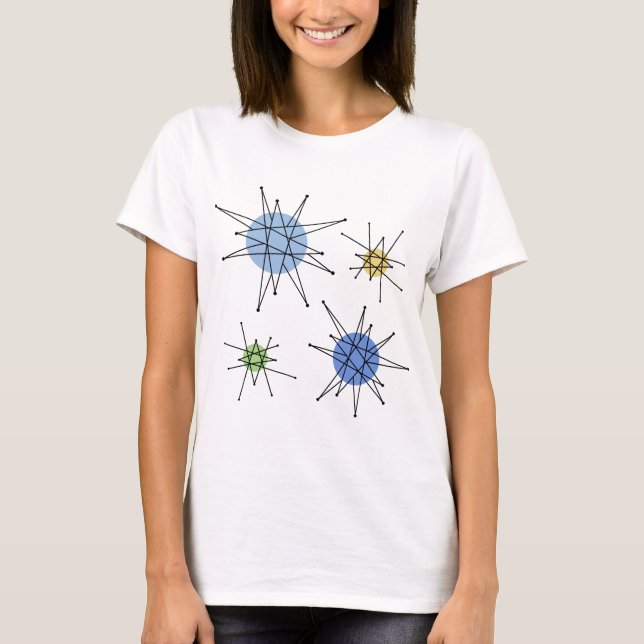 Mid Century Franciscan Starburst 1 T Shirt (Framsida)