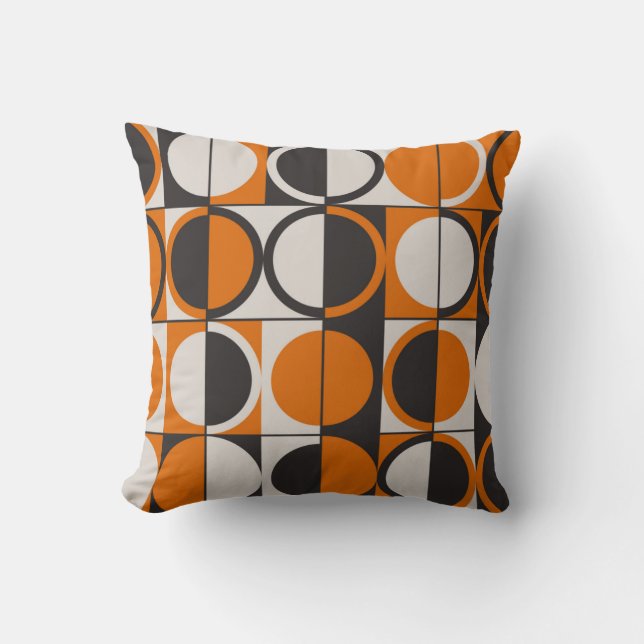 Mid-century geometric abstract pattern with simple kudde (Framsida)
