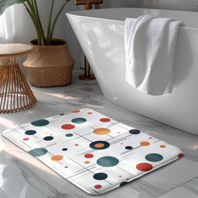 Mid Century Geometric Mönster Badrumsmatta (Skapare uppladdad)