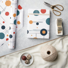 Mid Century Geometric Mönster Presentpapper