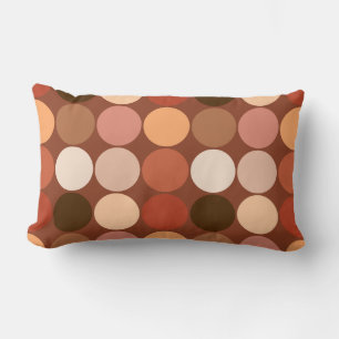 Mid-Century Giant Dots, Chocolate Brown & Tan Lumbarkudde
