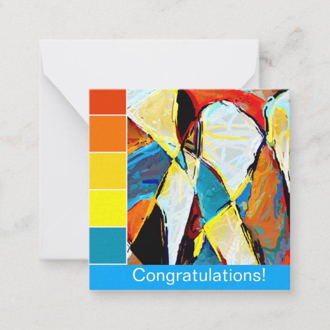 Mid Century Graffiti Anteckningskort (Framsida)