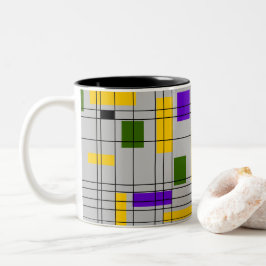 Mid Century Grid Två-Tonad Mugg
