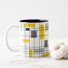 Mid Century Grid Två-Tonad Mugg