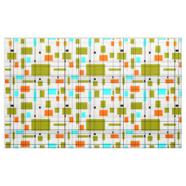 Mid Century Grid Tyg