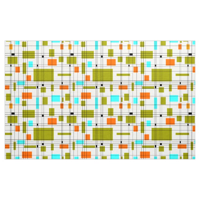 Mid Century Grid Tyg (Yard)
