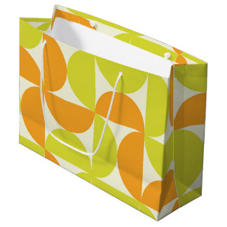 Mid Century Half Circles Orange and Yellow 