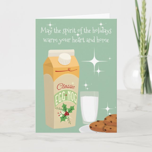 Mid Century Helgdag Spirits Retro-jul Helgkort (Framsida)