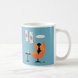 Mid Century Hund i Turcos Room Kaffemugg