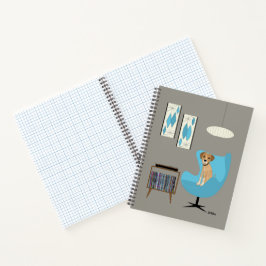 Mid Century-Hund med Record Player