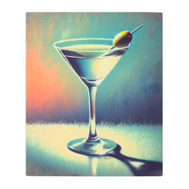 Mid Century I Love The Blues Martini Konst