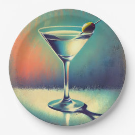 Mid Century I Love The Blues Martini Konst