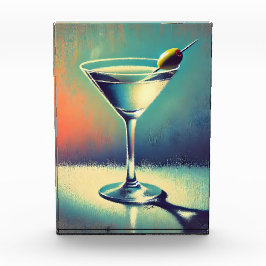 Mid Century I Love The Blues Martini Konst