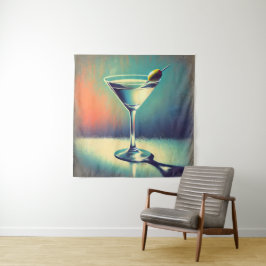 Mid Century I Love The Blues Martini Konst