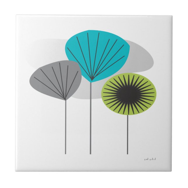 Mid Century Inspired Seed Pods  Kakelplatta (Framsidan)