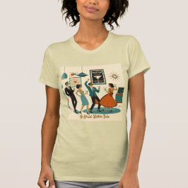 Mid Century It's Atomic Martini Time Cocktailparty T Shirt