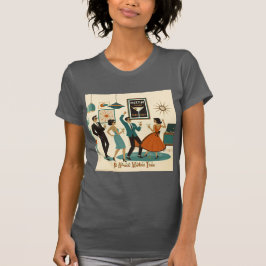 Mid Century It's Atomic Martini Time Cocktailparty T Shirt