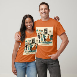 Mid Century It's Atomic Martini Time Cocktailparty T Shirt