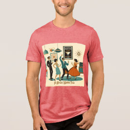 Mid Century It's Atomic Martini Time Cocktailparty T Shirt
