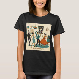 Mid Century It's Atomic Martini Time Cocktailparty T Shirt