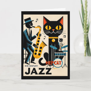 Mid Century Jazz Age HepCat Black Cat Kort