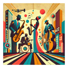 Mid Century Jazz Age-kvartetten Fototryck