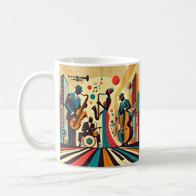 Mid Century Jazz Age-kvartetten Kaffemugg (Vänster)