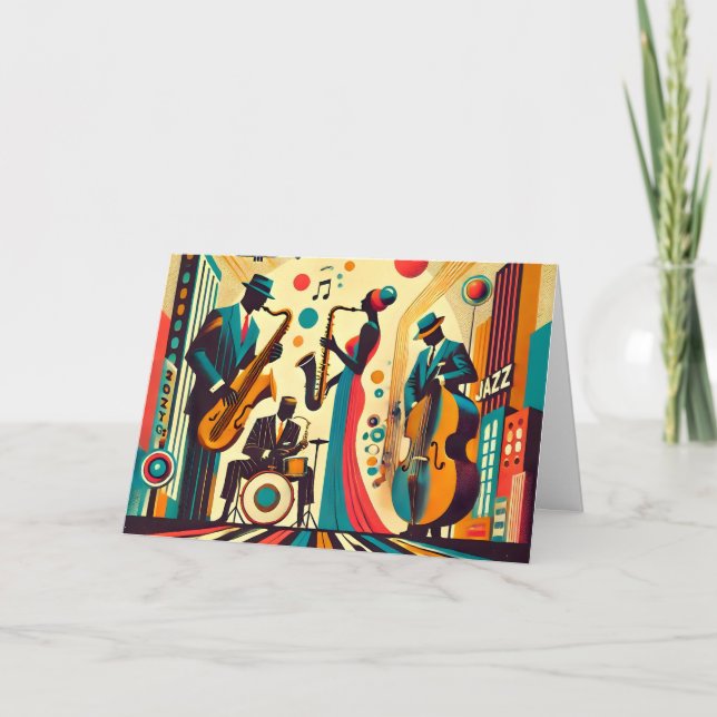 Mid Century Jazz Age-kvartetten Kort (Framsida)