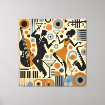 Mid Century Jazz Age Minimalistisk Konst Martini D