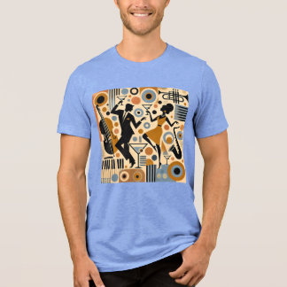 Mid Century Jazz Age Minimalistisk Konst Martini D T Shirt