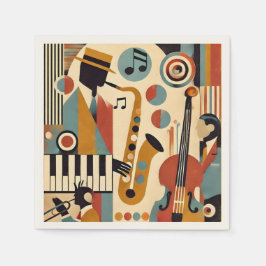 Mid Century Jazz Age Modern Minimalist Trio Pappersservett