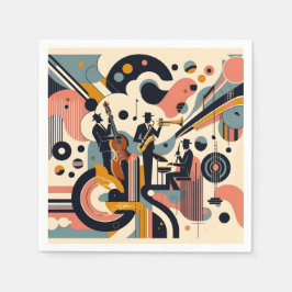 Mid Century Jazz Age Psykedelisk Trio Pappersservett