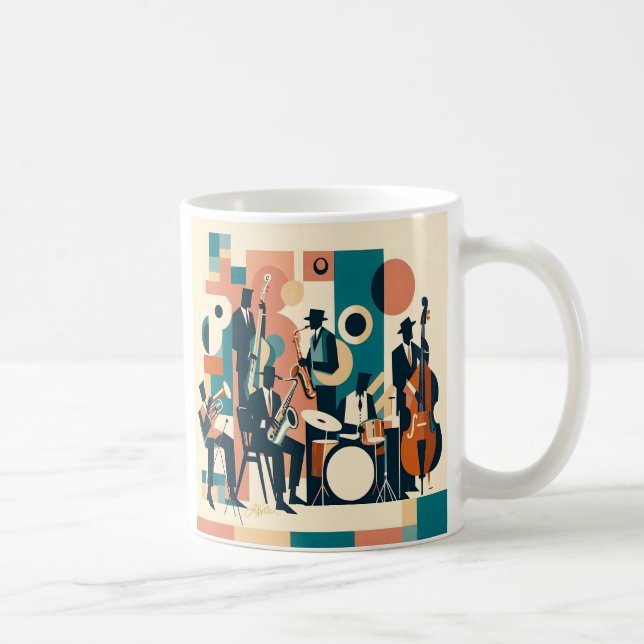 Mid Century Jazz Age Sextet Kaffemugg (Höger)