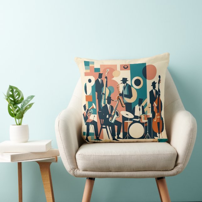 Mid Century Jazz Age Sextett Kudde (Stol)