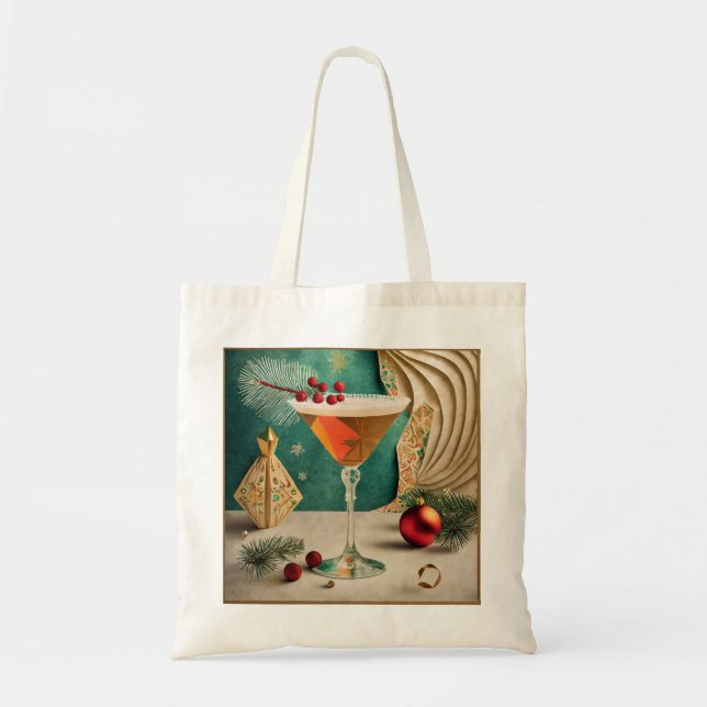 Mid Century Jul Cocktail Party Happy Hour Tygkasse (Framsidan)
