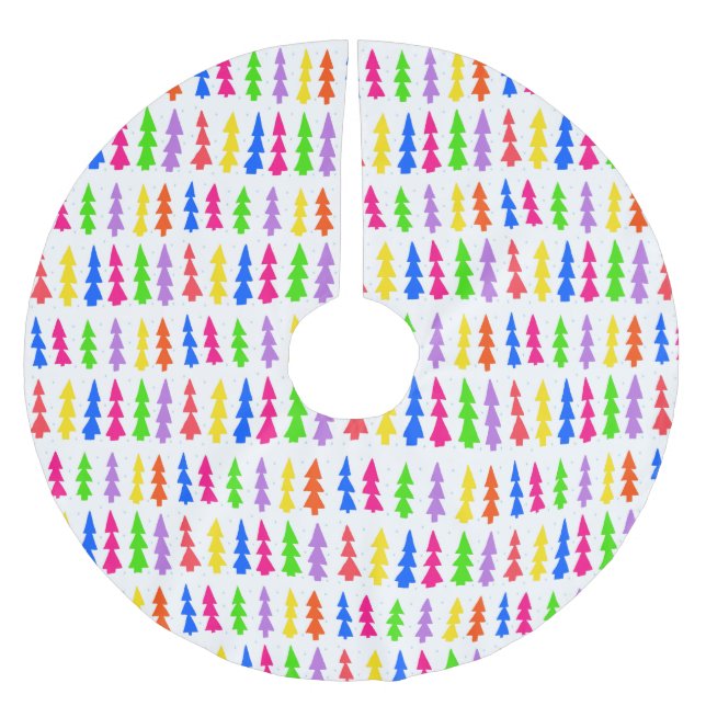 Mid Century Julgranar Multi Färg Julgransmatta Borstad Polyester (Framsidan)