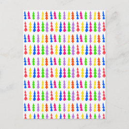 Mid Century Julgranar Multi Färg Vykort